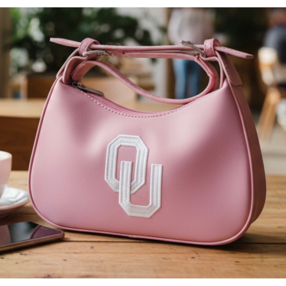 Sandol University of Oklahoma Sooners Pink Shoulder Bag OU Logo 281549 NEW 9 X 5